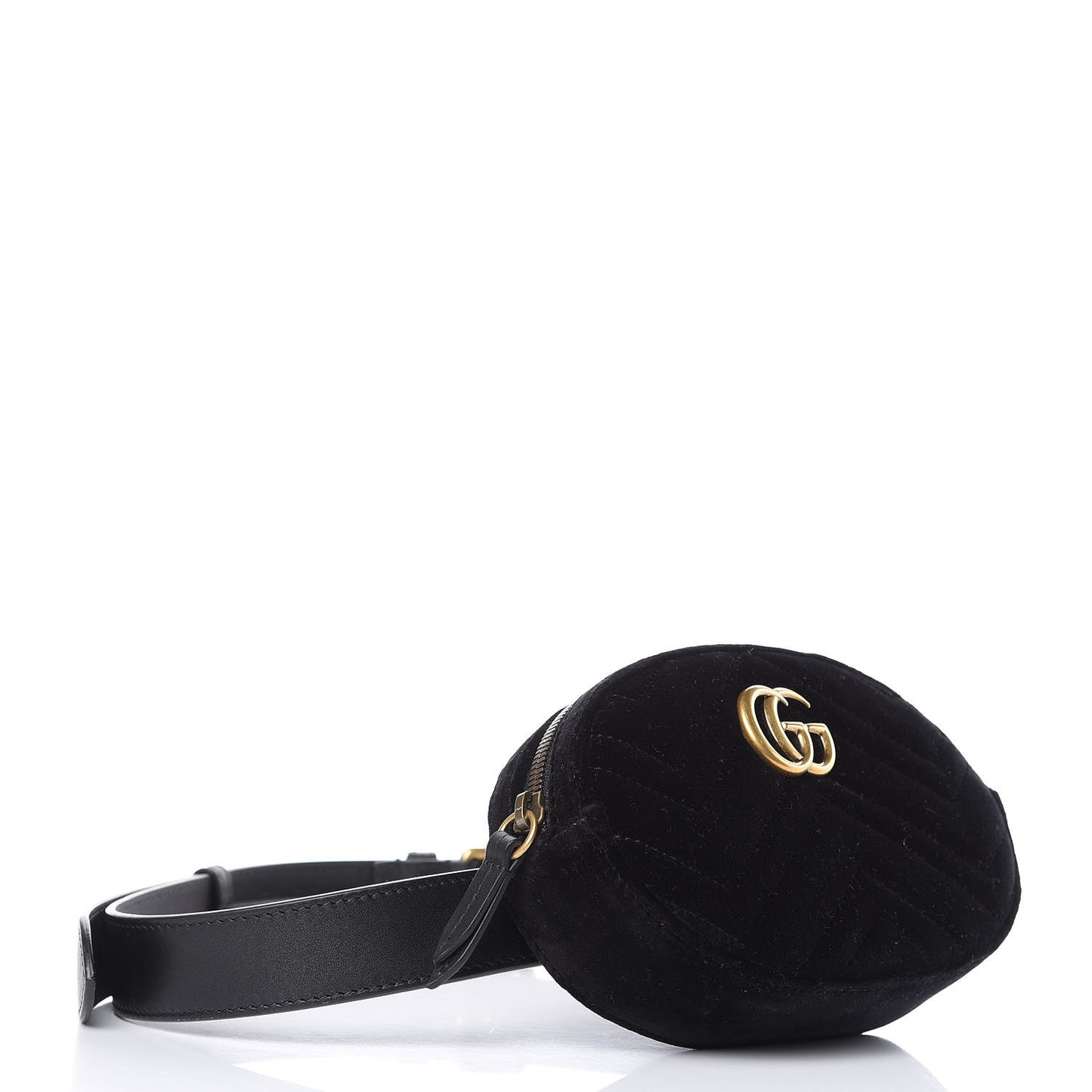 Velvet Matelasse GG Marmont Belt Bag 85 34 Black