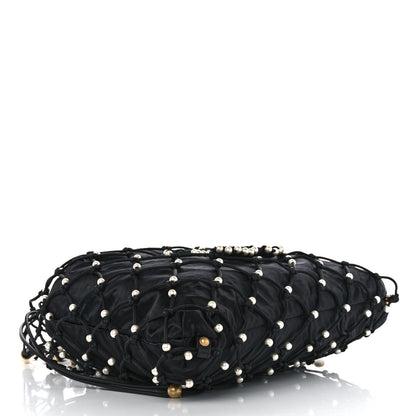 Chanel Nylon Pearl Coco Beach Net Tote Black 4 of 11