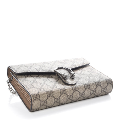 Gucci GG Supreme Monogram Mini Dionysus Chain Wallet Beige Taupe 4 of 9