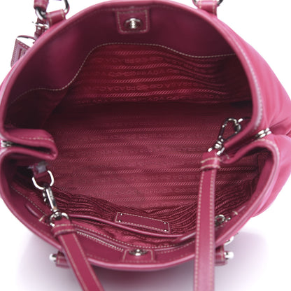 Prada Tessuto Nylon Soft Calf Small Tote Ibisco 6 of 16