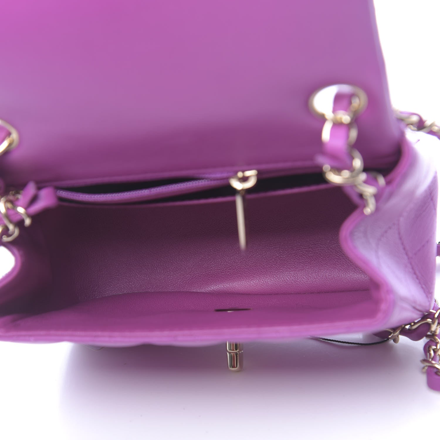 Chanel Lambskin Quilted Mini Square Flap Purple 6 of 10