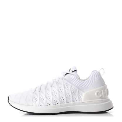 Chanel Fabric Logo Sneakers 39 White 1 of 9