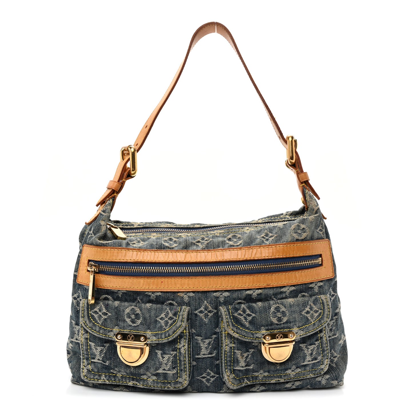 Monogram Denim Baggy PM Blue