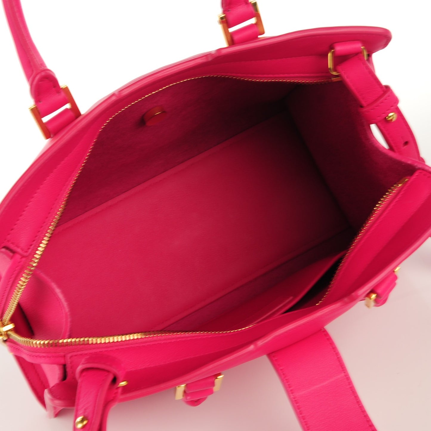 Calfskin Monogram Baby Cabas Fuchsia