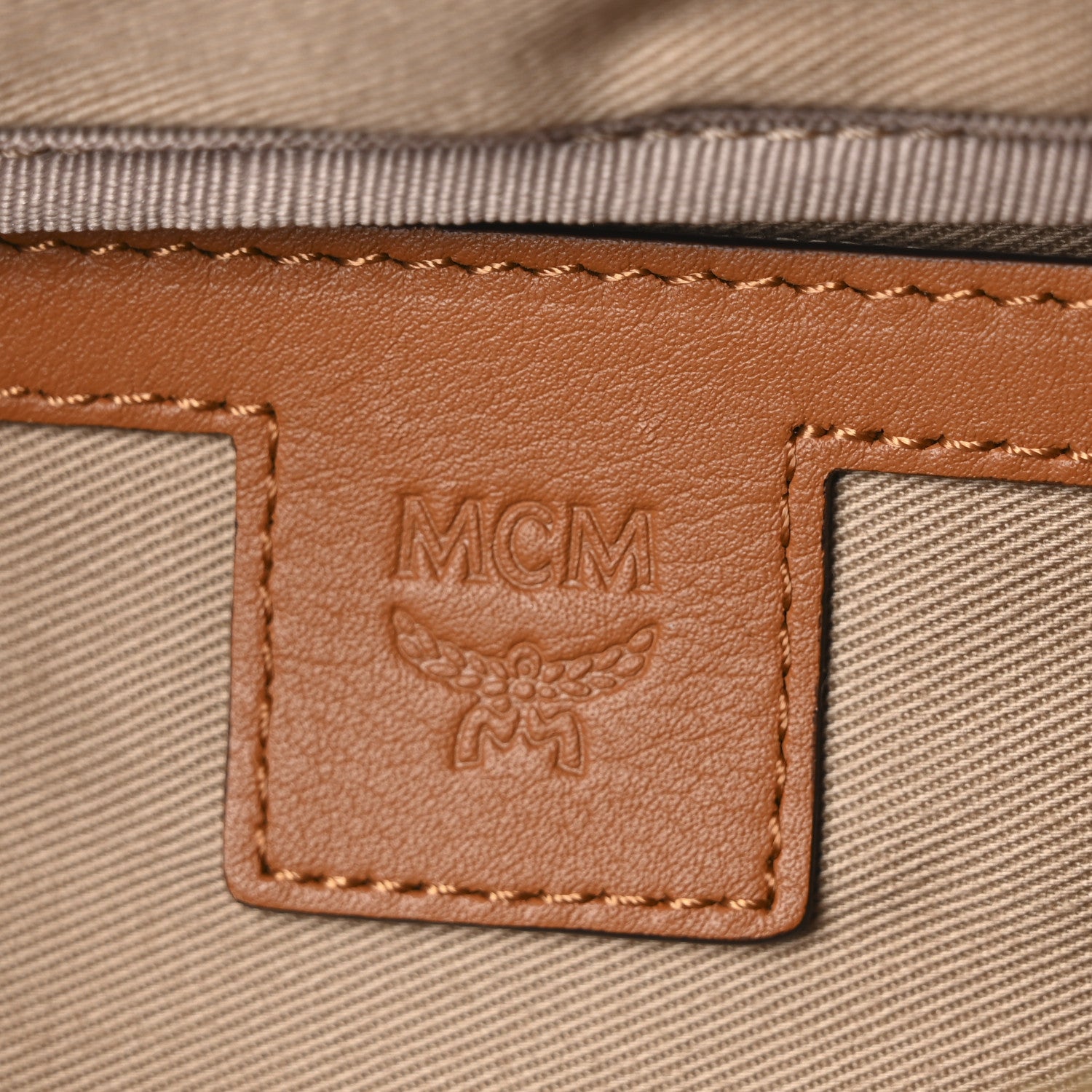 MCM Visetos Small Fusten Belt Bag Cognac 6 of 10