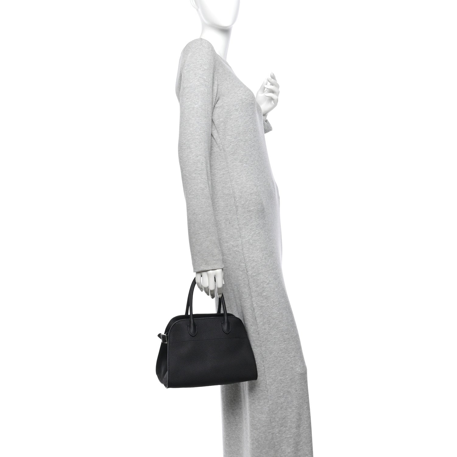 The Row Grained Calfskin Soft Margaux 10 Bag Midnight 2 of 10