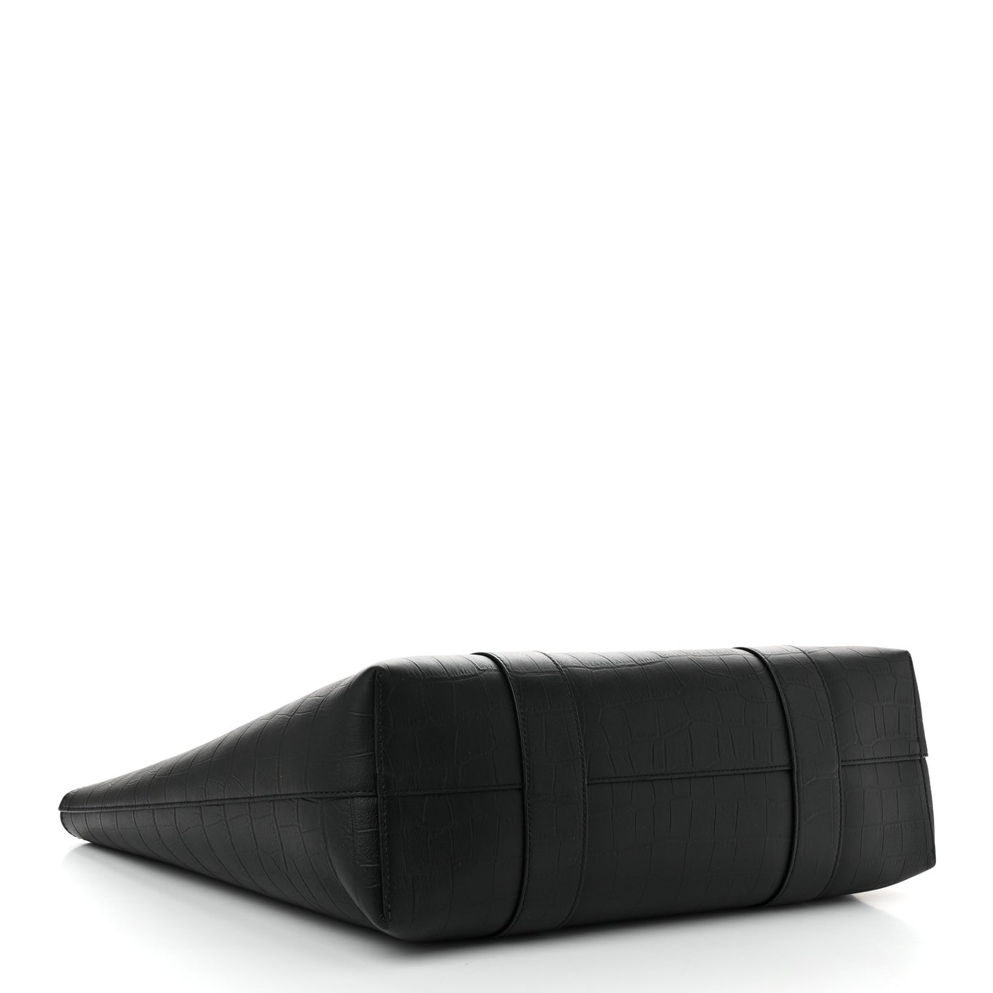 Crocodile Embossed Bayswater Tote Black