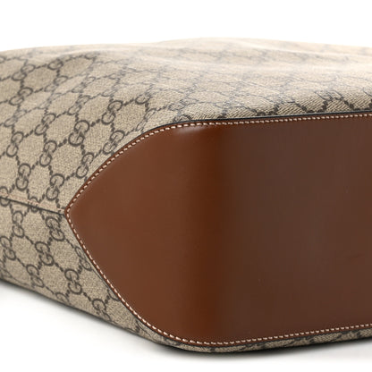 Gucci GG Supreme Monogram Large Linea A Hobo Light Brown 9 of 11