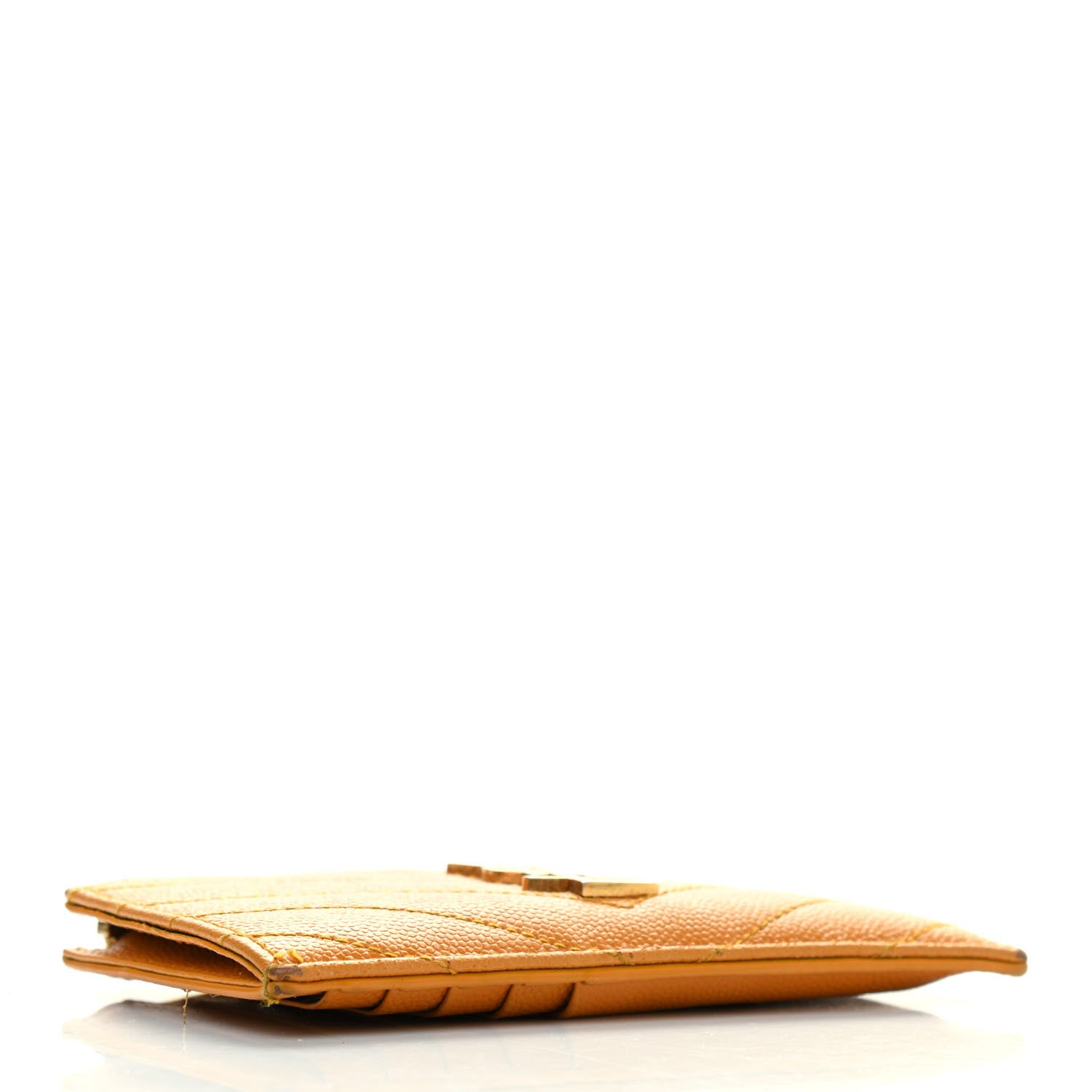 Saint Laurent Monogram Grain de Poudre 5 Fragments Zip Pouch Card Holder Orange 4 of 12