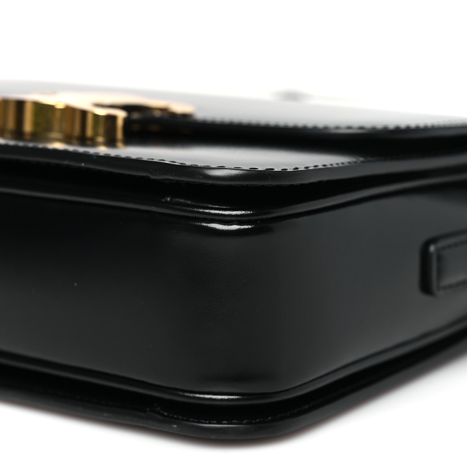 Celine Shiny Calfskin Teen Triomphe Black 10 of 10