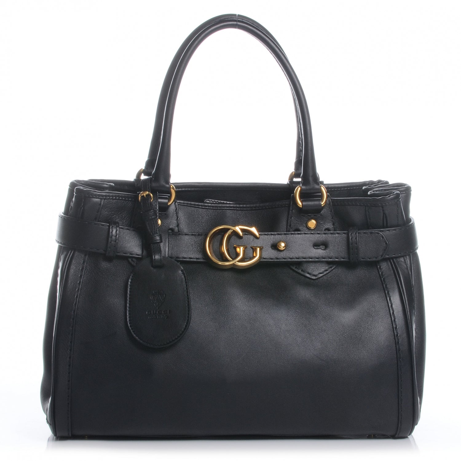 Gucci Leather Medium GG Running Tote Black 1 of 7