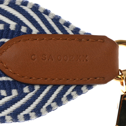 Hermes Toile Swift 50mm Sangle Cavale Shoulder Strap Ecru Bleu Brighton Gold 4 of 4