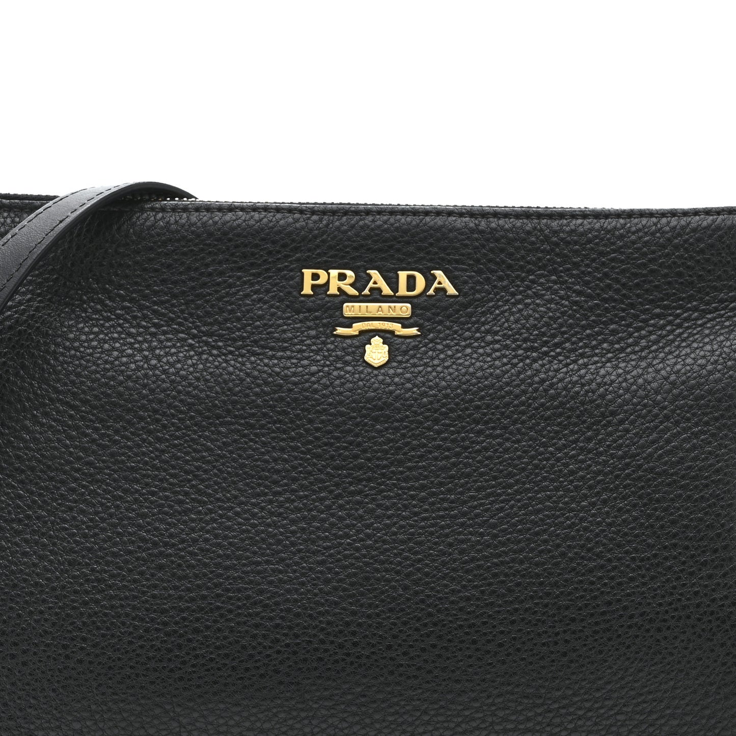 Vitello Daino Crossbody Bag Black