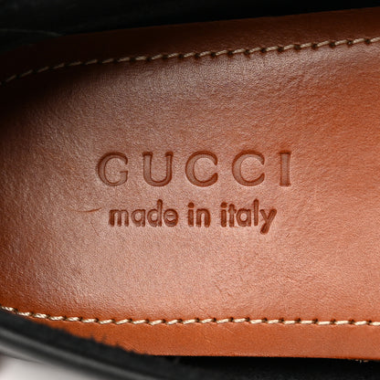 Gucci Soft Clove Calfskin Monochrome Mens Interlocking G Driver Loafers 10.5 Black 8 of 12