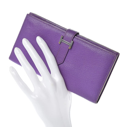 Hermes Chevre Mysore Bearn Gusset Wallet Parme 2 of 14
