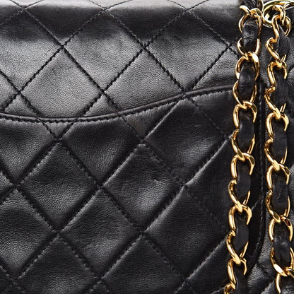 Chanel Lambskin Quilted Medium Double Flap Black 12 of 20
