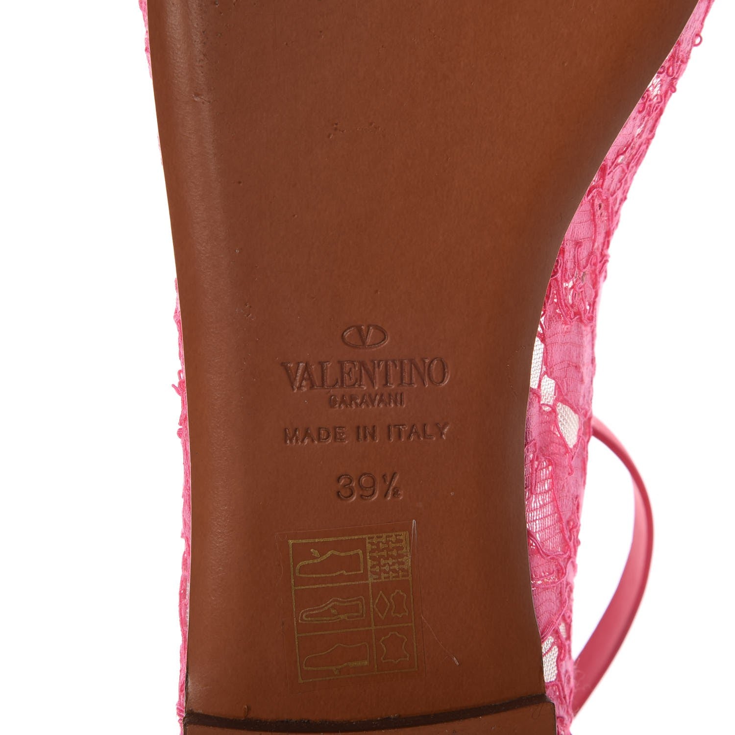 Valentino Garavani Lace Ankle Strap Ballerina Flats 39.5 Framboise 7 of 9