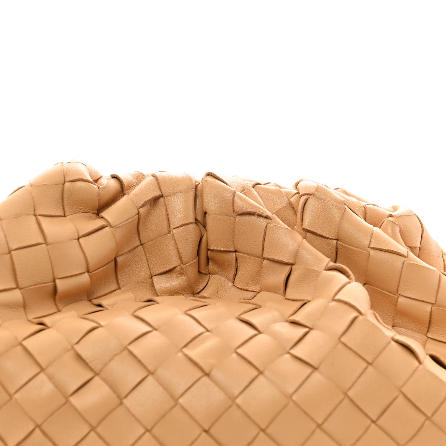 Bottega Veneta Nappa Maxi Intrecciato The Pouch Oversized Clutch Almond 8 of 11