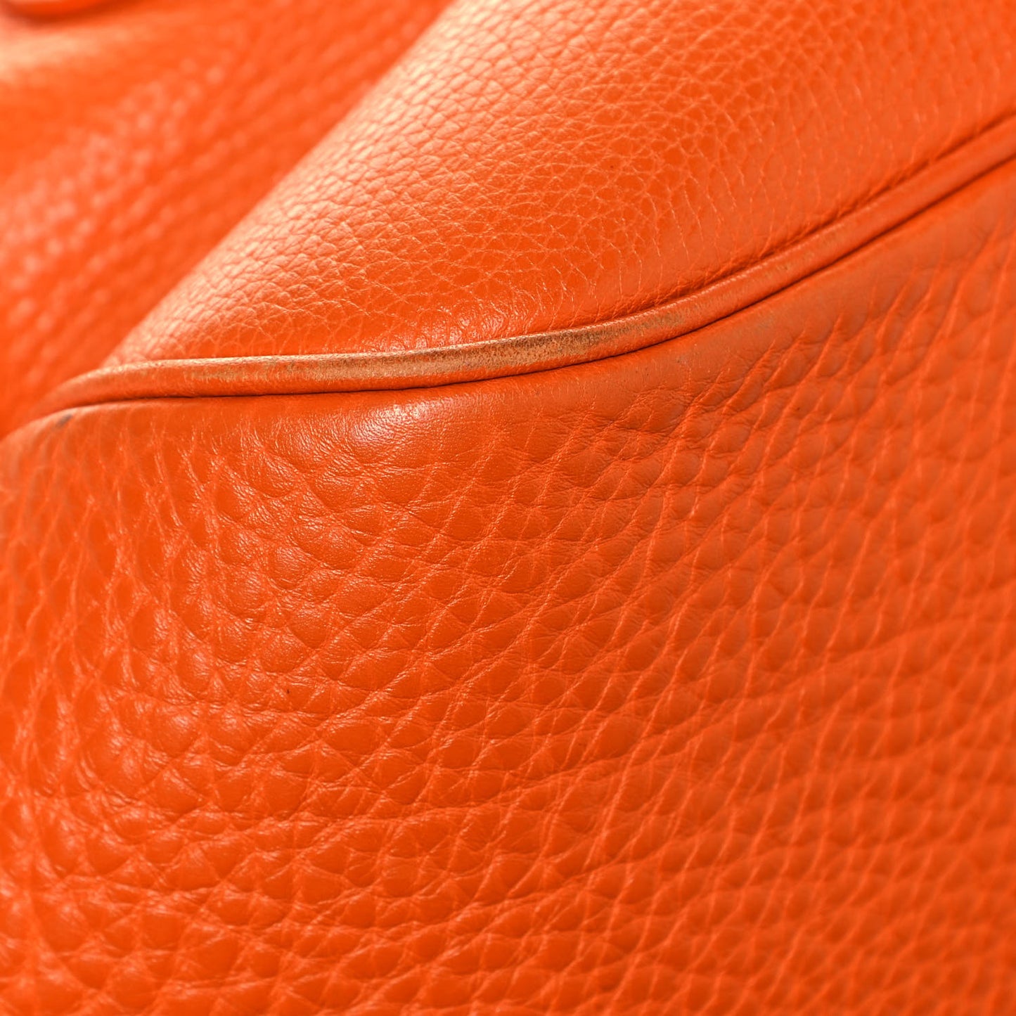 Vitello Daino Lizard Shoulder Bag Orange