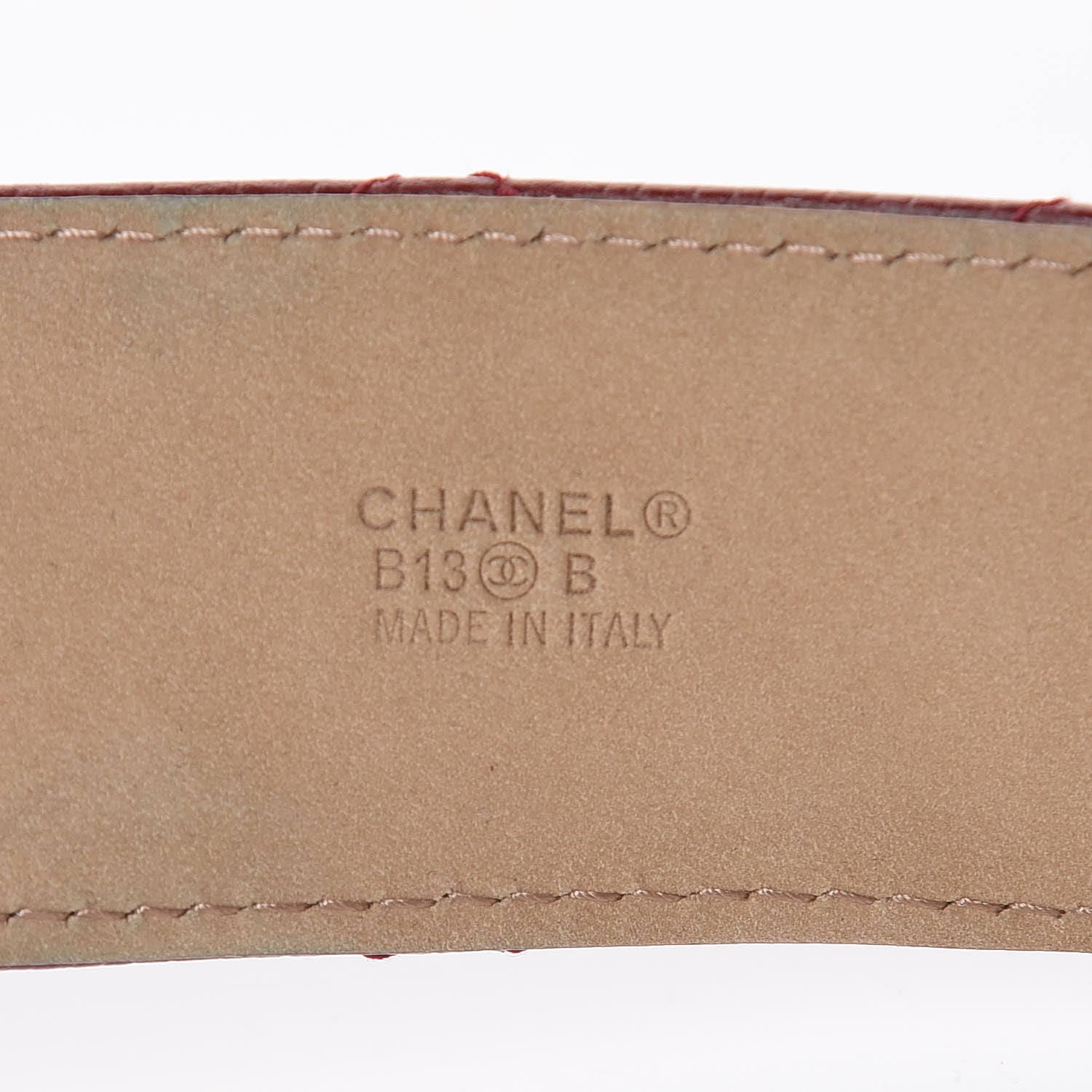 Chanel Caviar Quilted CC Belt 95 38 Red 4 of 11