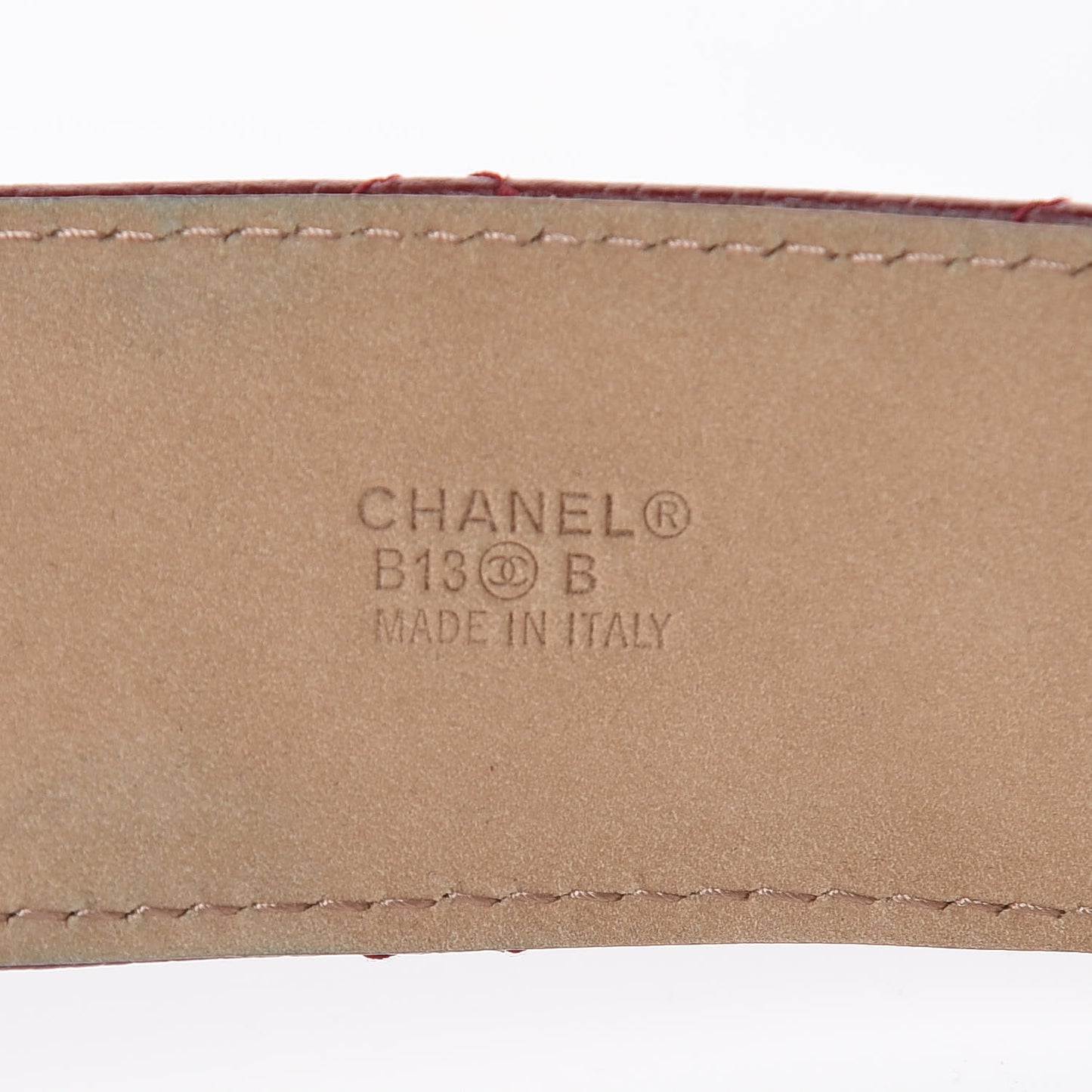 Caviar Quilted CC Belt 95 38 Red