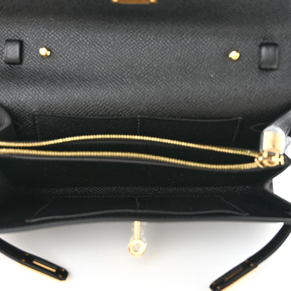 Hermes Epsom Kelly Wallet To Go Black 5 of 10