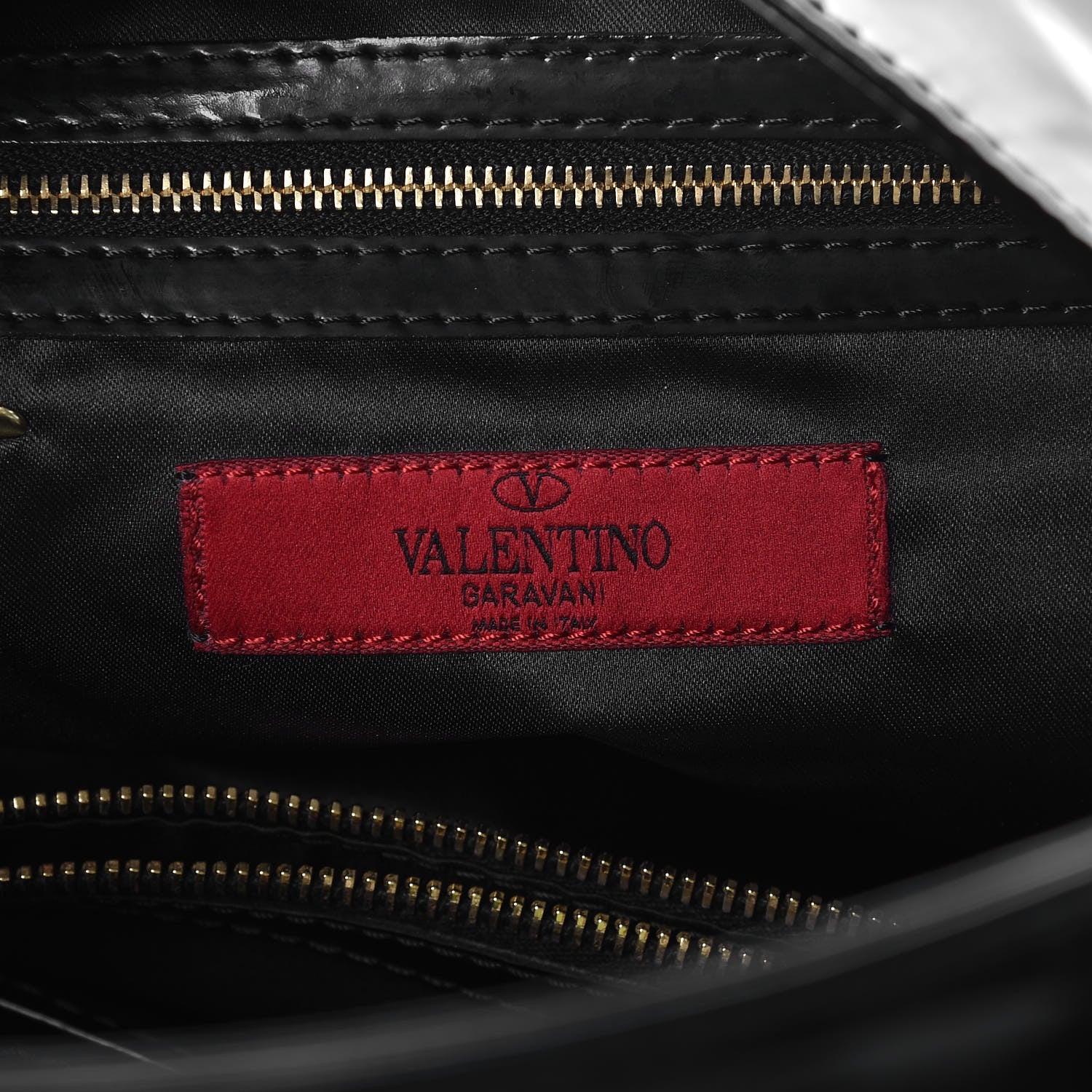 Valentino Garavani Patent Lacca Small Nuage Bow Hobo Black 6 of 7