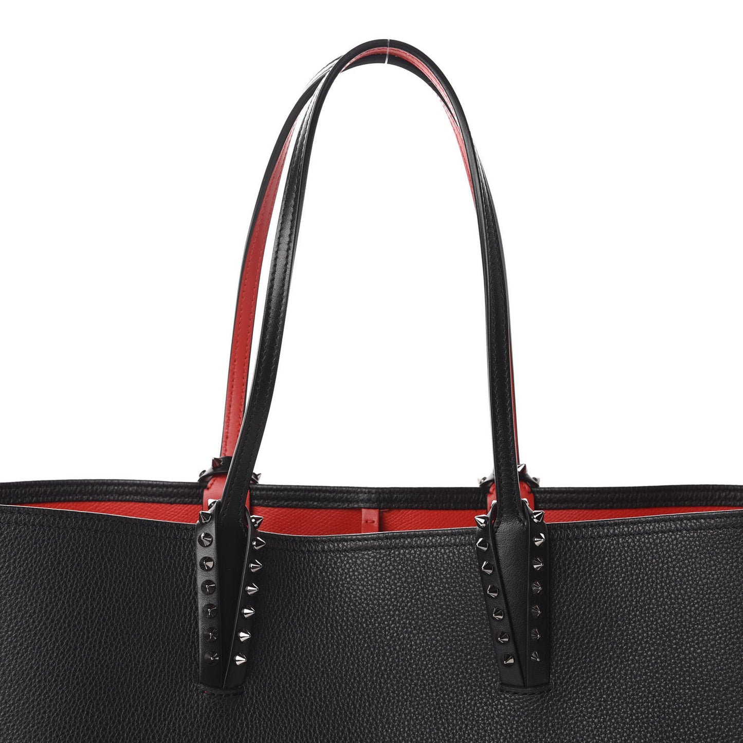 Calfskin Spikes East West Cabata Tote Black
