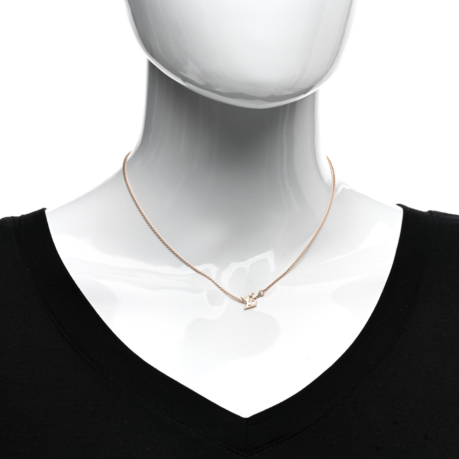 Louis Vuitton 18K Pink Gold Diamond Idylle Blossom LV Pendant Necklace 2 of 5