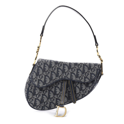 Christian Dior Monogram Mini Saddle Bag Blue 1 of 15