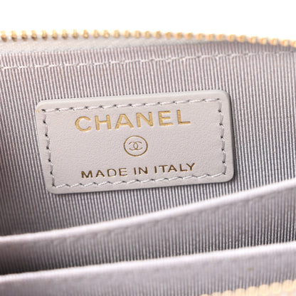 Chanel Caviar Quilted Zip Coin Purse Grey 6 of 8