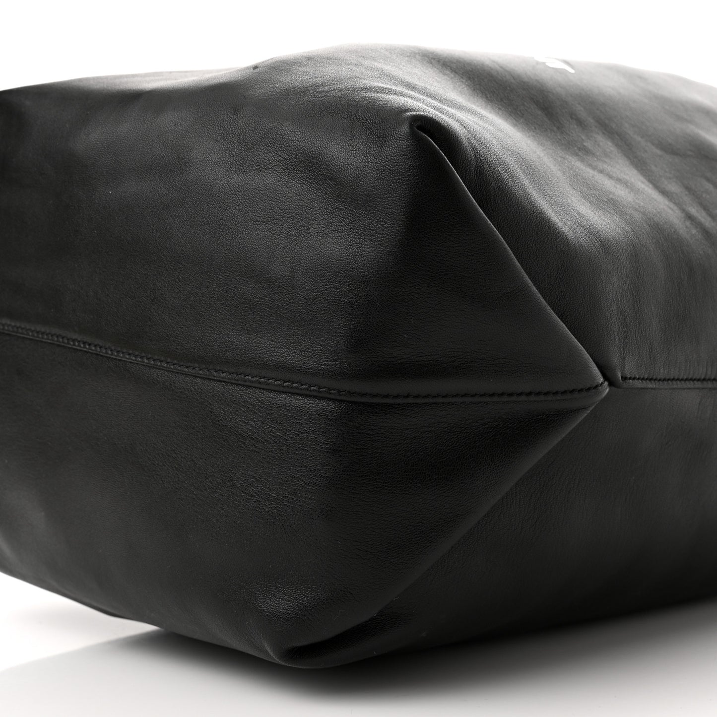 Lambskin Teddy Drawstring Bag Black