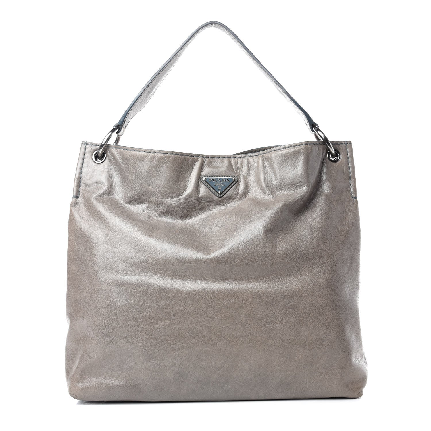 Prada Vitello Shine Hobo Argilla 1 of 12