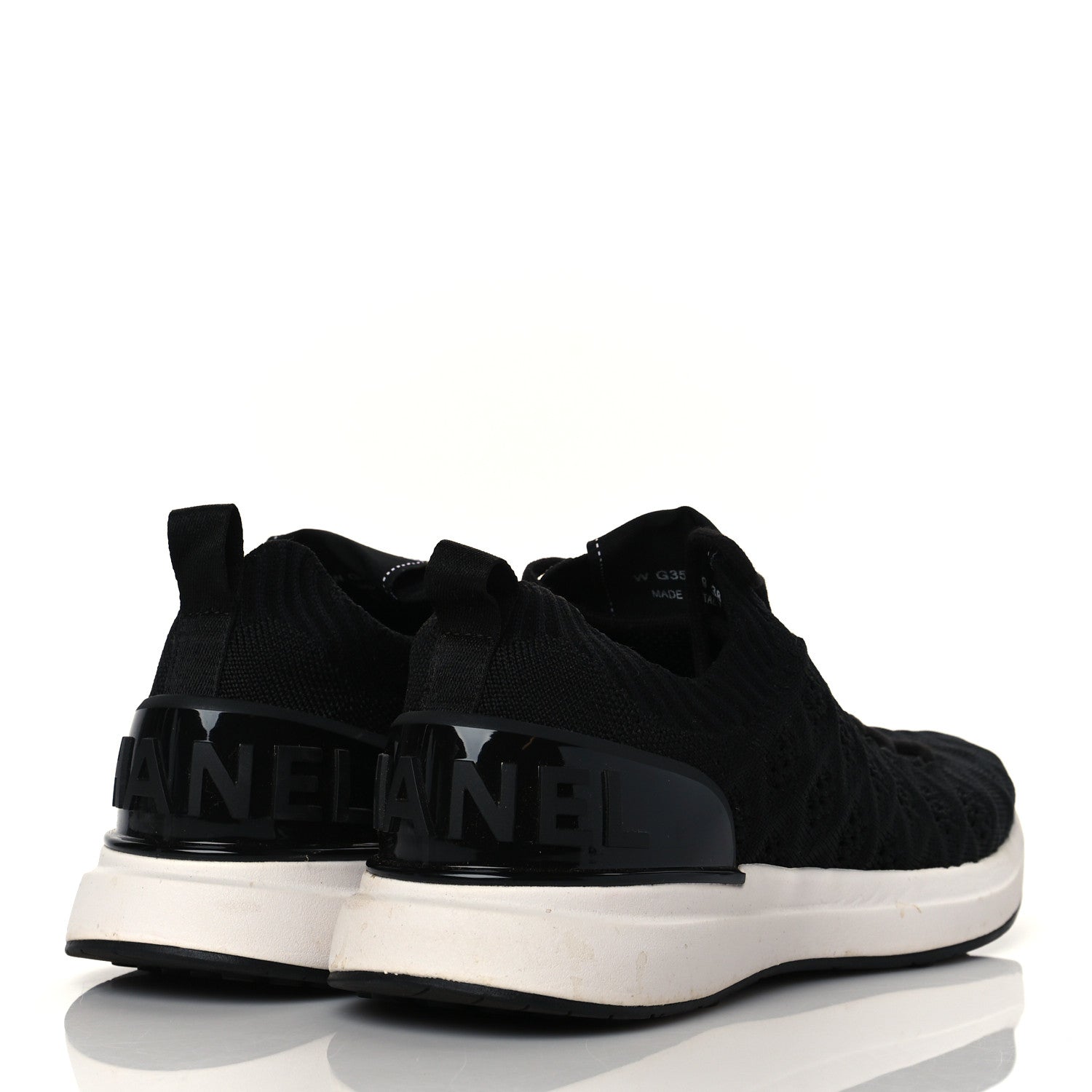 Chanel Fabric Logo Sneakers 38 Black 4 of 7
