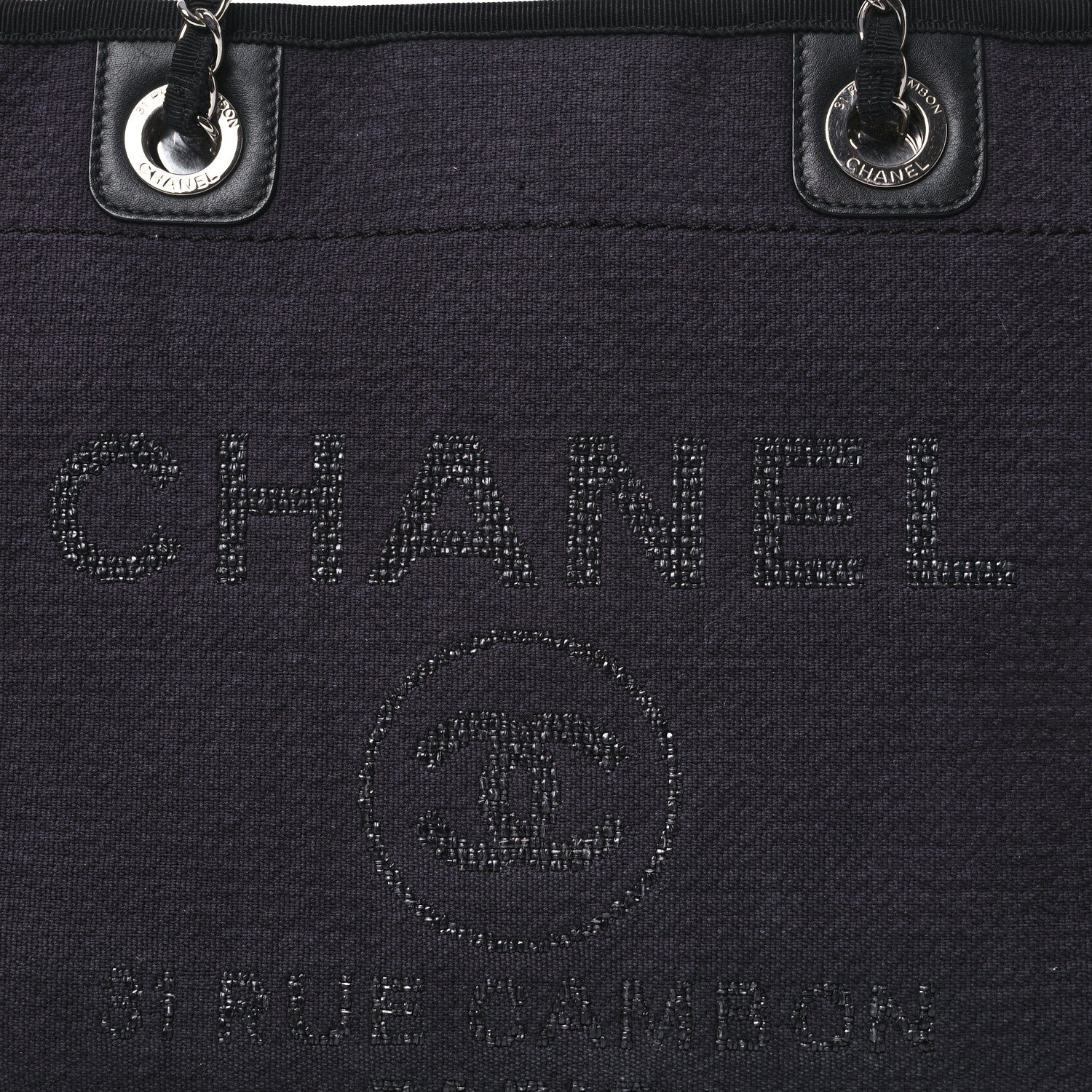 Chanel Mixed Fibers Small Deauville Tote Black 8 of 12