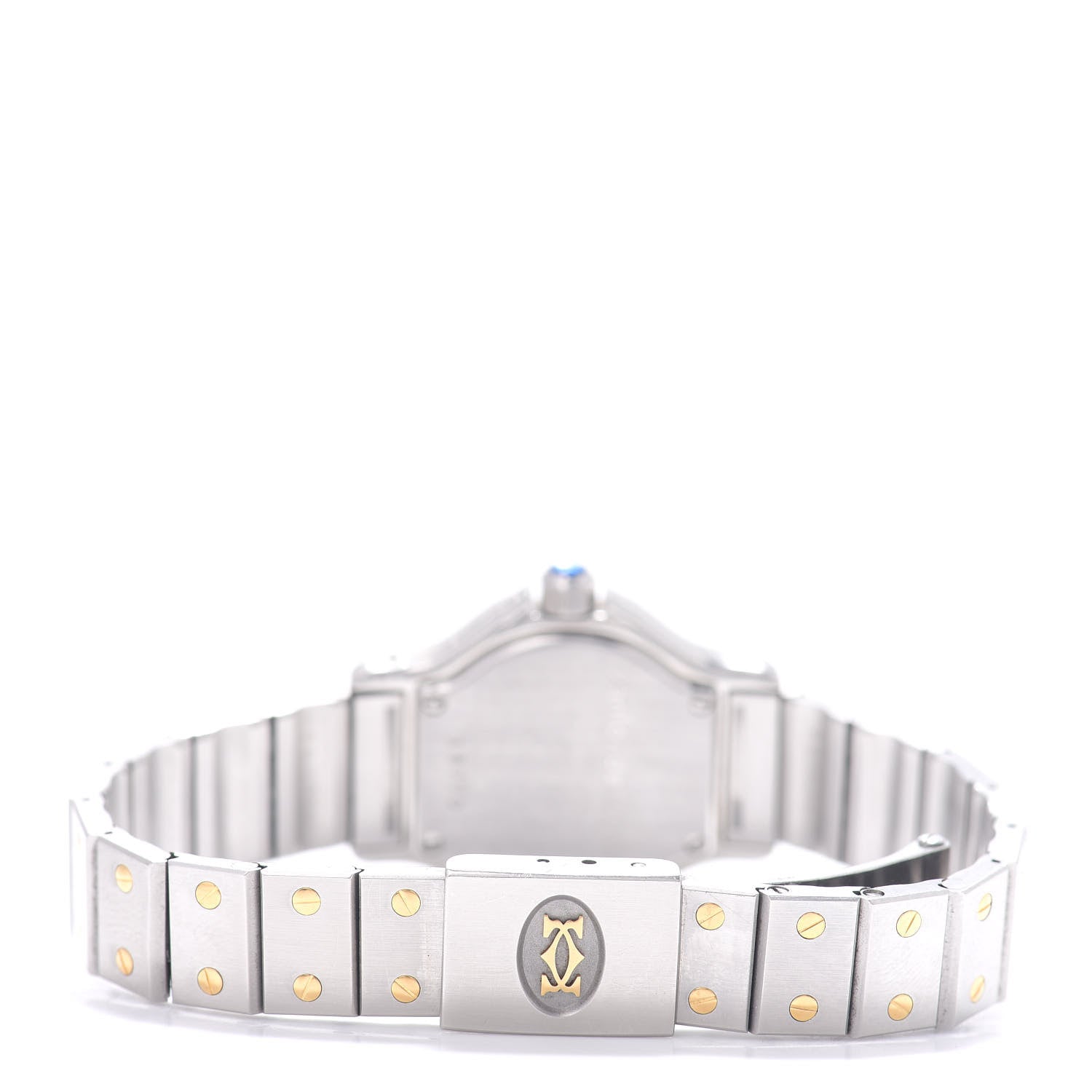 Cartier Stainless Steel 18K Yellow Gold 25mm Santos Octagon Quartz Watch 3 of 4