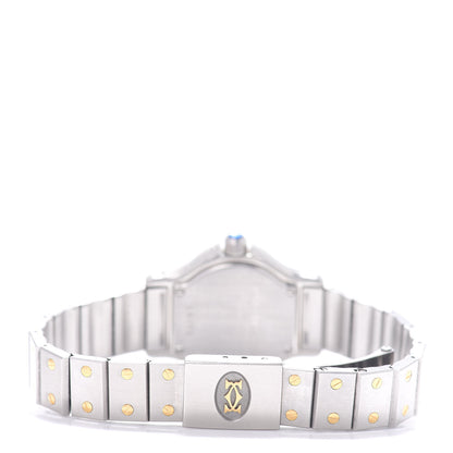 Cartier Stainless Steel 18K Yellow Gold 25mm Santos Octagon Quartz Watch 3 of 4