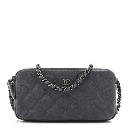 Chanel Caviar Quilted Small Clutch With Chain Grey 1 of 13