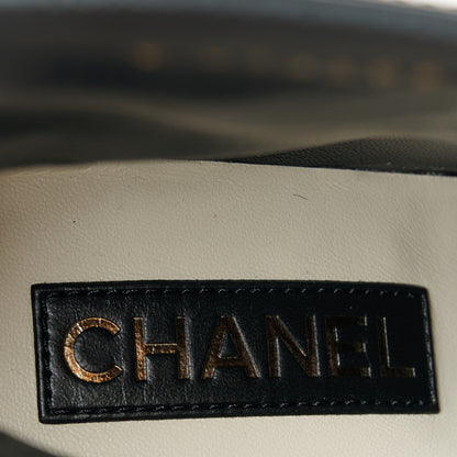 Chanel Lambskin Quilted Patent Cap Toe CC Booties 38 Black 9 of 10