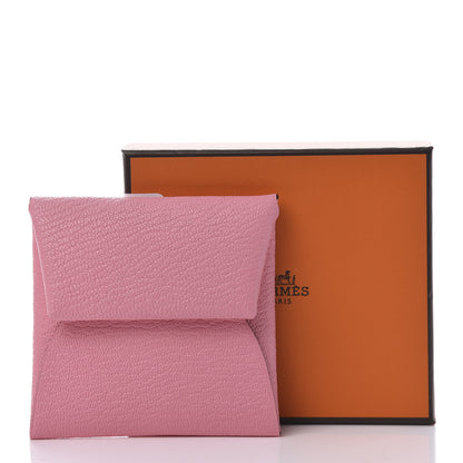 Hermes Chevre Mysore Verso Bastia Coin Purse Rose Confetti Brique 8 of 8