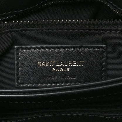 Saint Laurent Calfskin Y Quilted Monogram Toy Loulou Crossbody Bag Black 6 of 9