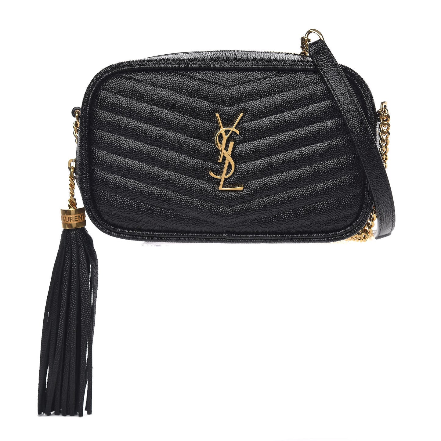 Grain De Poudre Matelasse Monogram Mini Lou Camera Bag Black