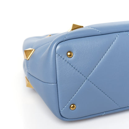 Valentino Garavani Nappa Small Roman Stud The Handle Bag Niagara 7 of 8