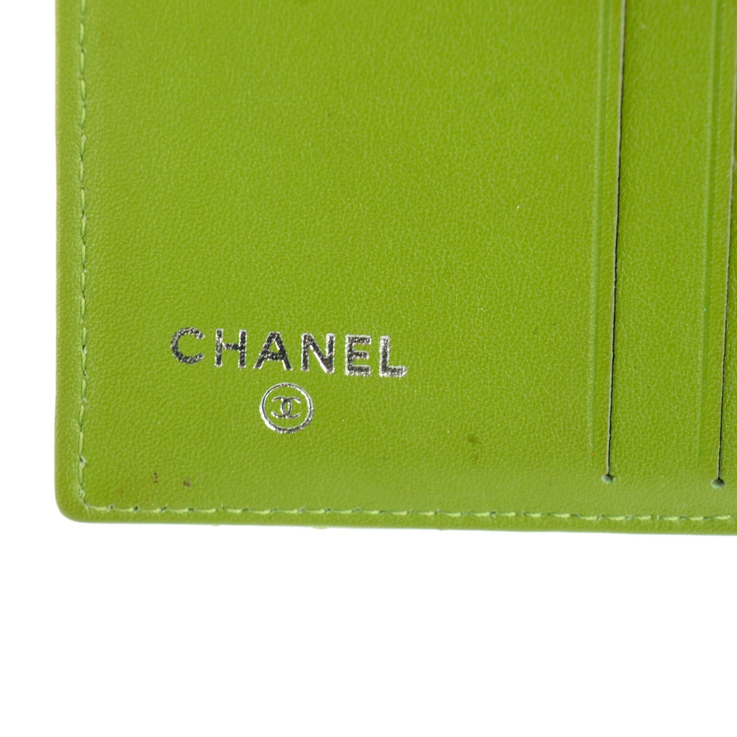Chanel Patent Quilted Brilliant Compact Wallet Light Green 6 of 8