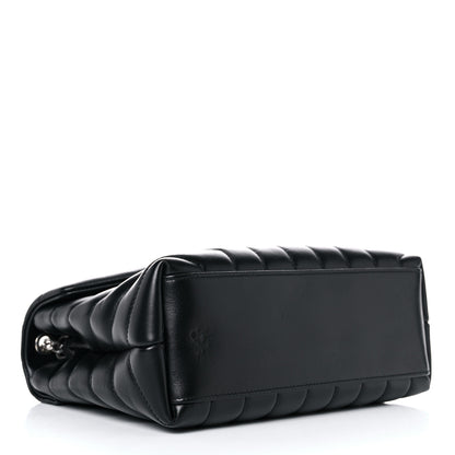 Saint Laurent Calfskin Y Quilted Monogram Small Loulou Chain Satchel Black 4 of 16
