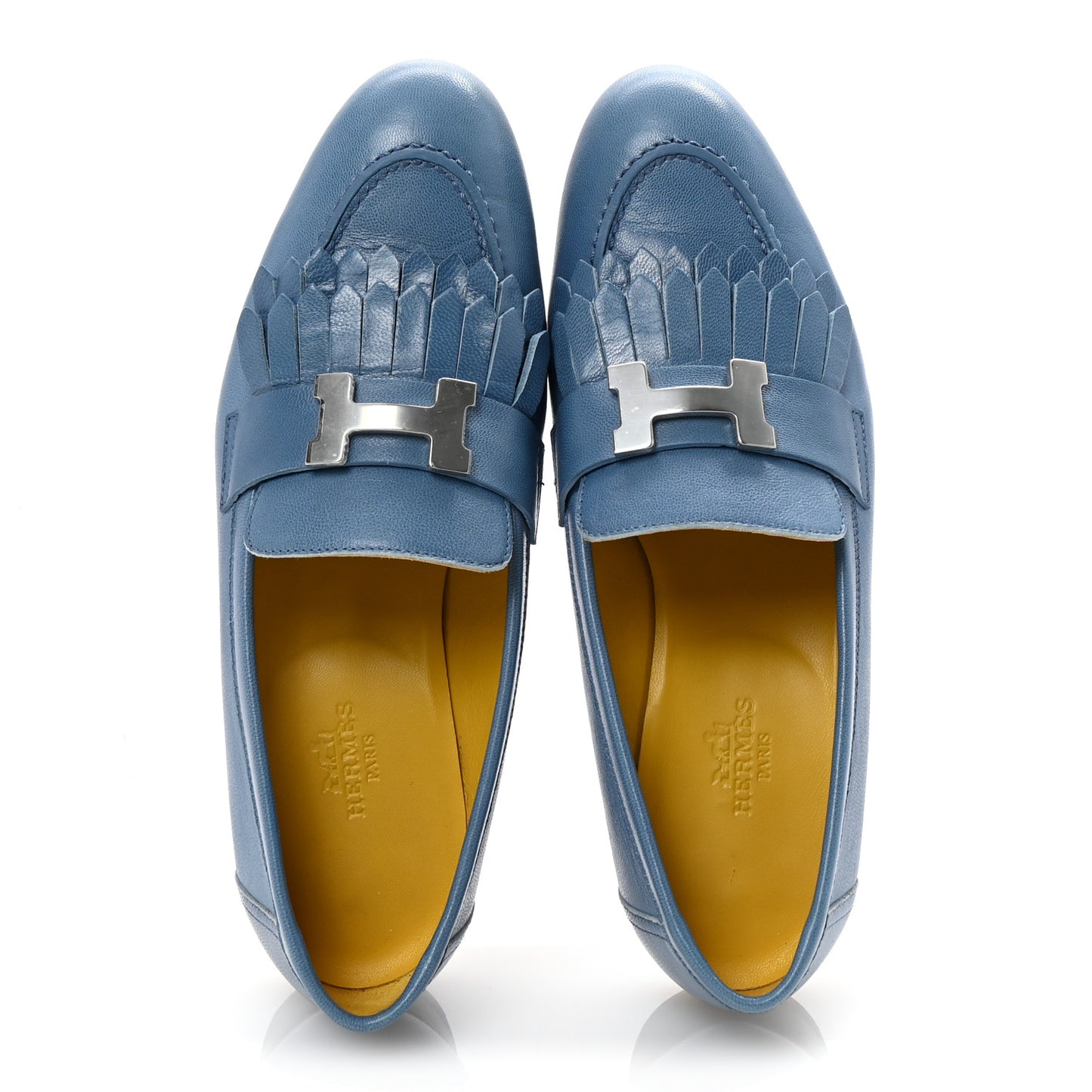Goatskin Womens Royal Loafers 35 Bleu Faience