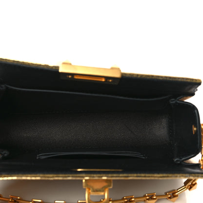 Valentino Garavani Metallic Calfskin Beaded Rockstud Evening Clutch Antique Bronze 5 of 9