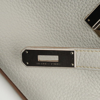 Hermes Taurillon Clemence Jypsiere 28 Gris Perle 3 of 21