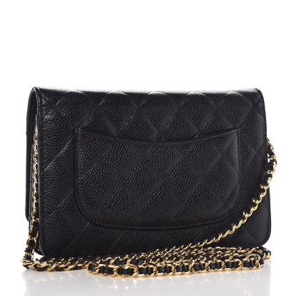 Chanel Caviar Quilted Wallet On Chain WOC Black 3 of 9
