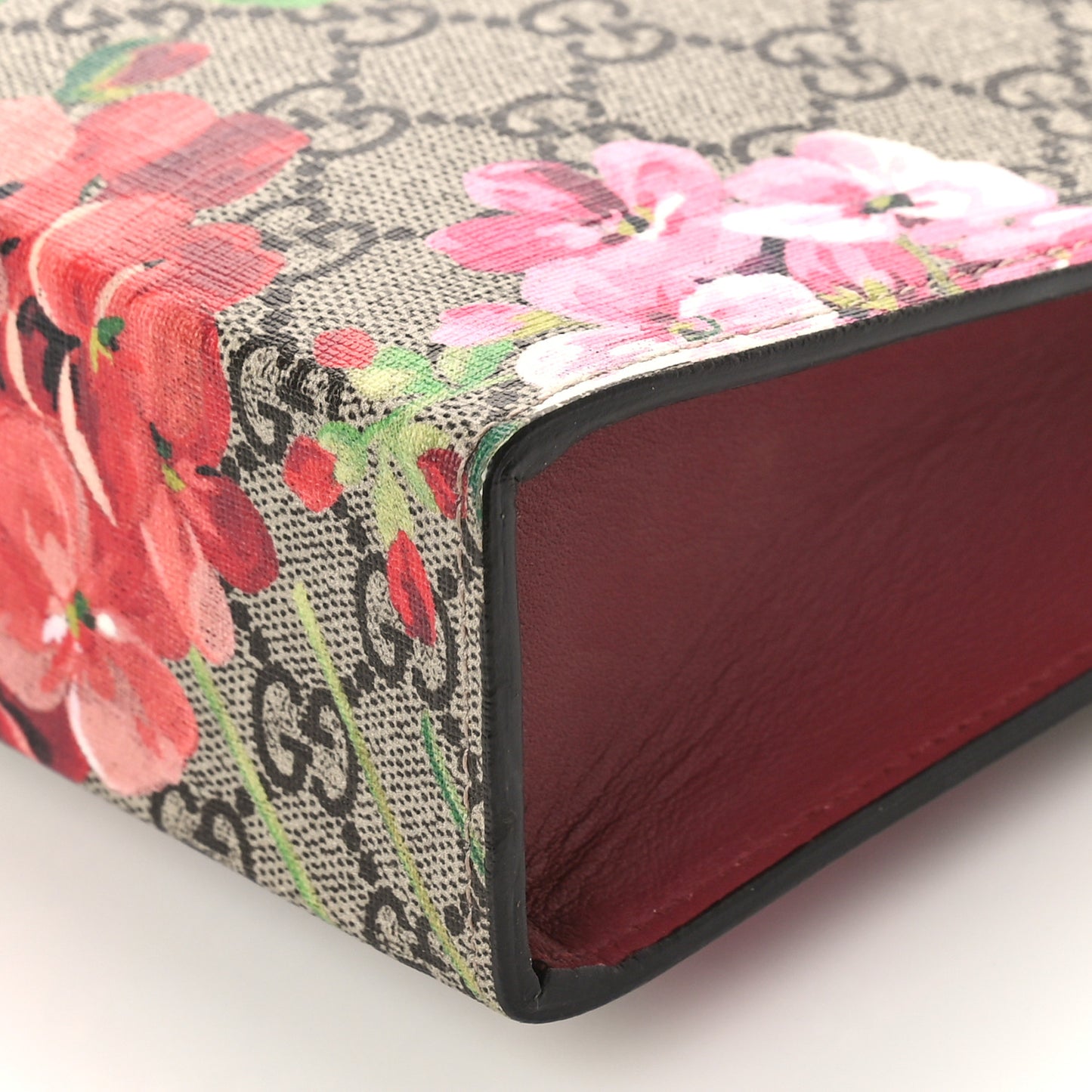 GG Supreme Monogram Blooms Large Cosmetic Case Beige Multicolor Dry Rose